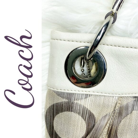 COACH MADISON OP ART IKAT HIPPIE SHOULDER BAG - Picture 7 of 16